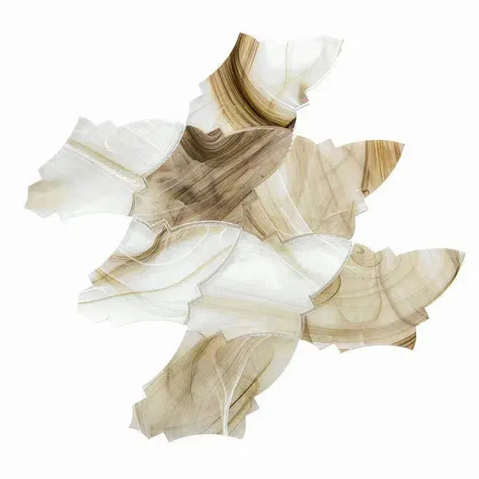 Sea Glass Louvre Amber Mosaic Tile | Tile Club