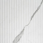 Eterica Fluted White & Gray Marbled 24x48 Porcelain Tile | Tile Club
