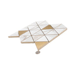 Panorama White Marbled Triangle Mosaic | Tile Club