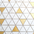 Panorama White Marbled Triangle Mosaic | Tile Club