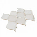 Pearl Chic White Marble & Mother Of Pearl Waterjet Mosaic Tile | Tile Club