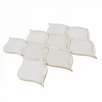 Pearl Chic White Marble & Mother Of Pearl Waterjet Mosaic Tile | Tile Club