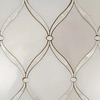 Pearl Chic White Marble & Mother Of Pearl Waterjet Mosaic Tile | Tile Club
