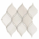 Pearl Chic White Marble & Mother Of Pearl Waterjet Mosaic Tile