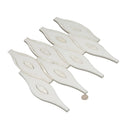 Pearl Wave White Marble & Mother Of Pearl Waterjet Mosaic Tile | Tile Club