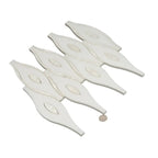 Pearl Wave White Marble & Mother Of Pearl Waterjet Mosaic Tile | Tile Club