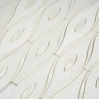 Pearl Wave White Marble & Mother Of Pearl Waterjet Mosaic Tile | Tile Club
