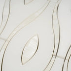 Pearl Wave White Marble & Mother Of Pearl Waterjet Mosaic Tile | Tile Club