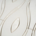Pearl Wave White Marble & Mother Of Pearl Waterjet Mosaic Tile | Tile Club