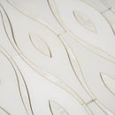 Pearl Wave White Marble & Mother Of Pearl Waterjet Mosaic Tile | Tile Club