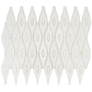 Pearl Wave White Marble & Mother Of Pearl Waterjet Mosaic Tile | Tile Club