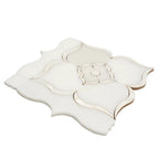 Pearl Flower White Marble & Mother Of Pearl Waterjet Mosaic Tile | Tile Club