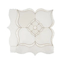 Pearl Flower White Marble & Mother Of Pearl Waterjet Mosaic Tile | Tile Club