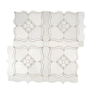 Pearl Flower White Marble & Mother Of Pearl Waterjet Mosaic Tile | Tile Club