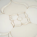 Pearl Flower White Marble & Mother Of Pearl Waterjet Mosaic Tile | Tile Club