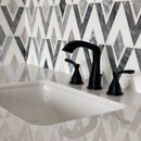 Calacatta Bluette and White Marble Stellar Diamond Mosaic Tile | Tile Club