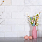 Calacatta Gold Beveled Marble Subway Tile 3X6 | Tile Club