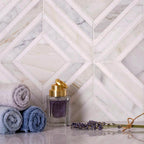 Calacatta Gold Diamond Pattern Bathroom Tile