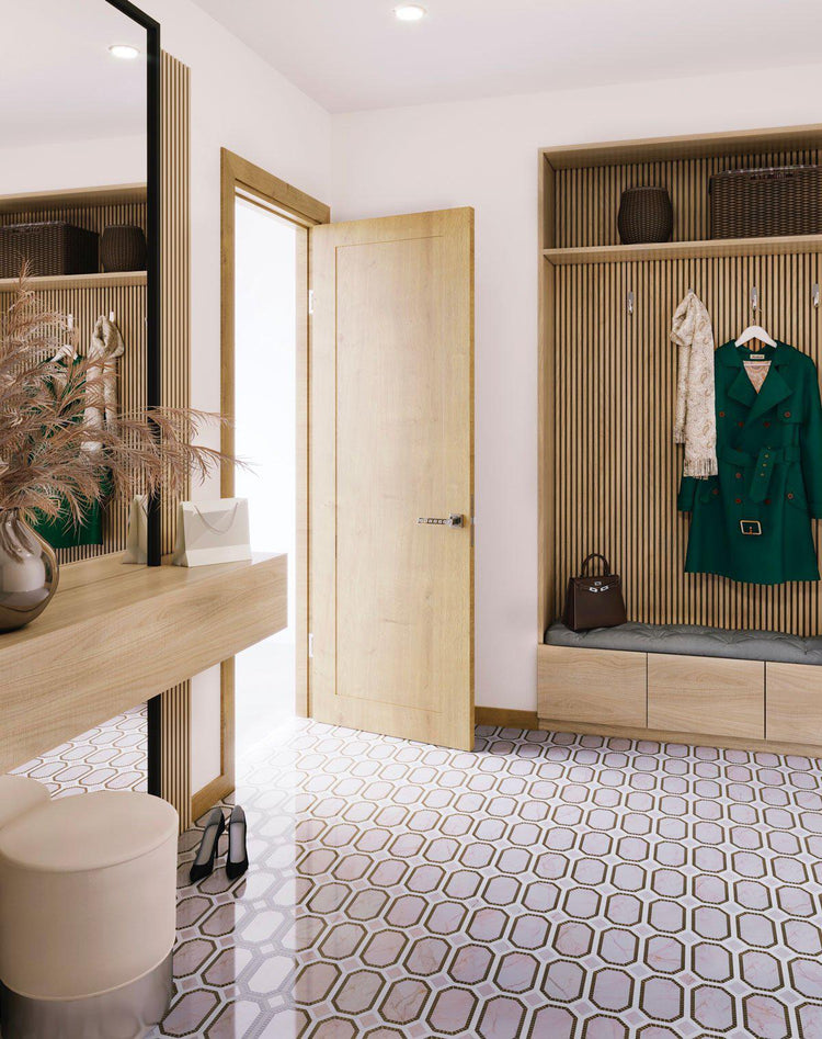 Octagon Tile With Lagos Azul Dots|Tile Club