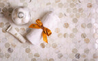 Calacatta Gold Marble 1.2" Penny Tile Polished | Tile Club