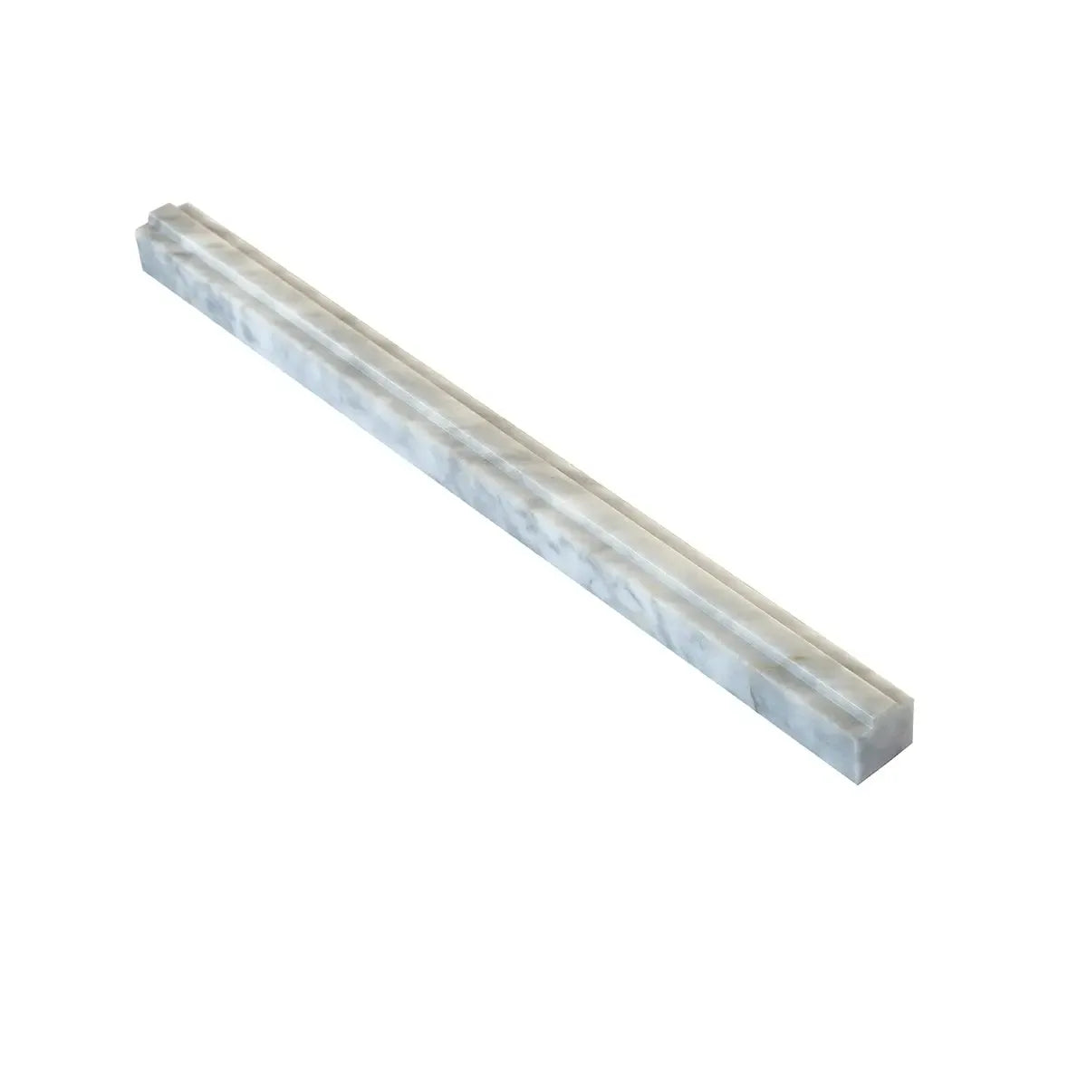 Calacatta Bluette Marble Metro Pencil Liner | Tile Club