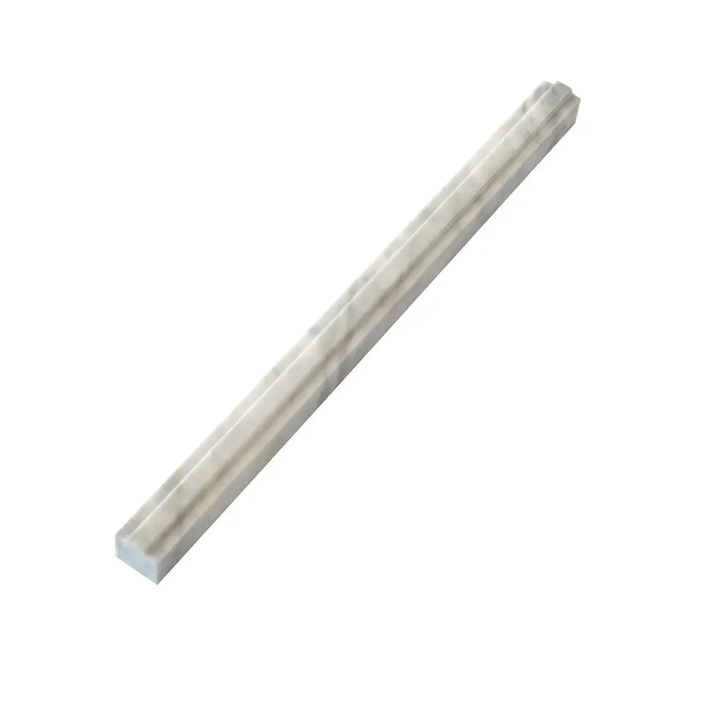 Calacatta Bluette Marble Metro Pencil Liner | Tile Club