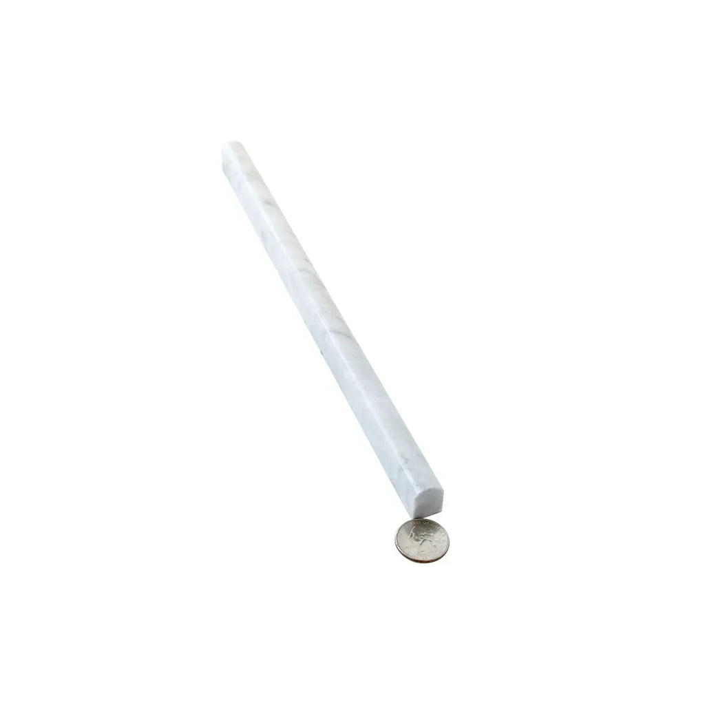 Calacatta Bluette Marble Pencil Liner Polished | Tile Club