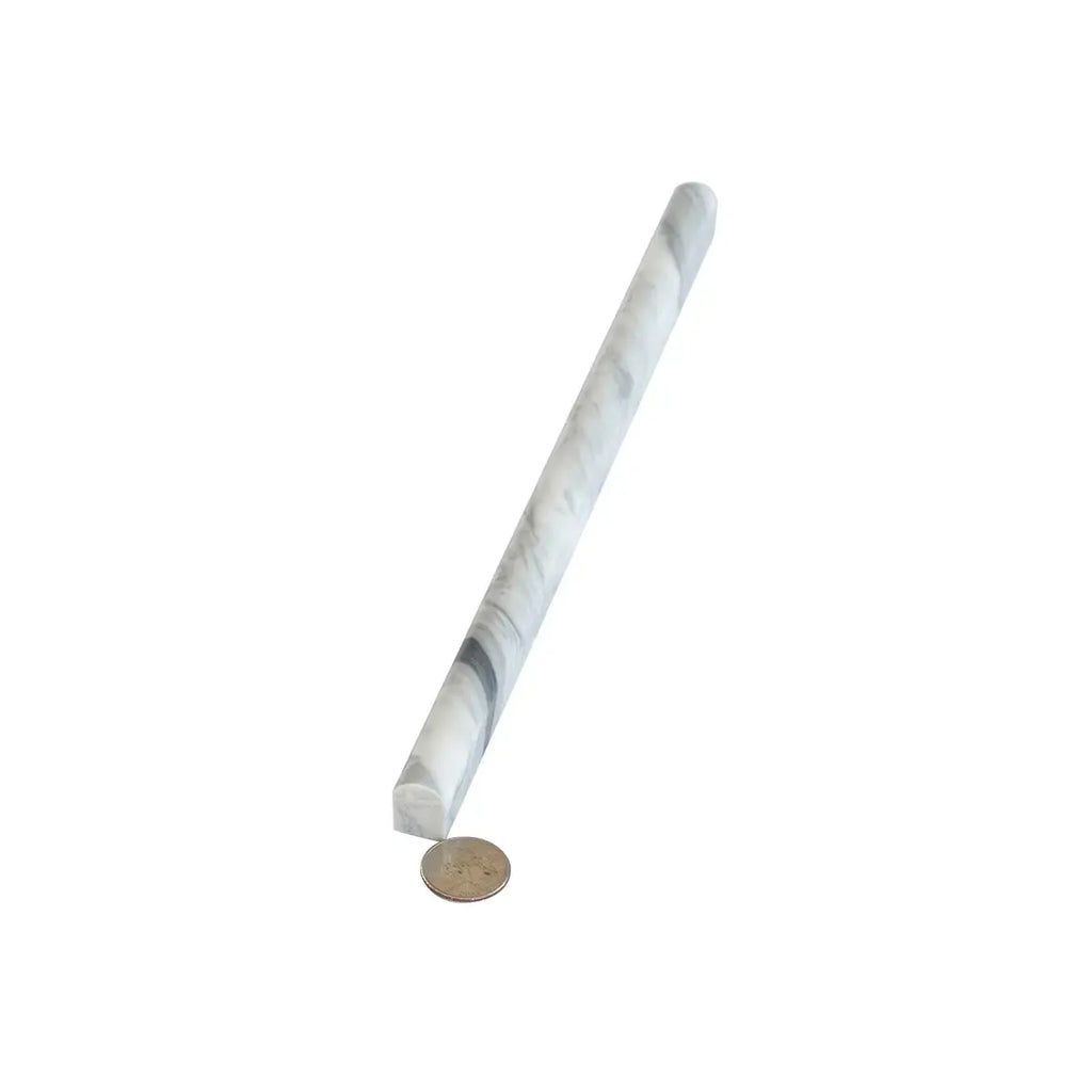 Calacatta Bluette Marble Pencil Liner Polished | Tile Club