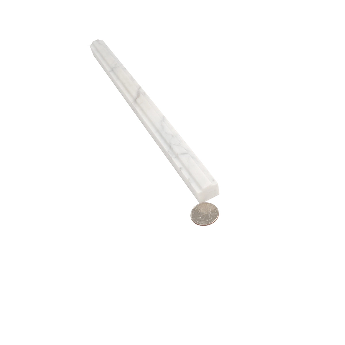 Calacatta Gold Marble Nova Pencil Liner Honed | Tile Club