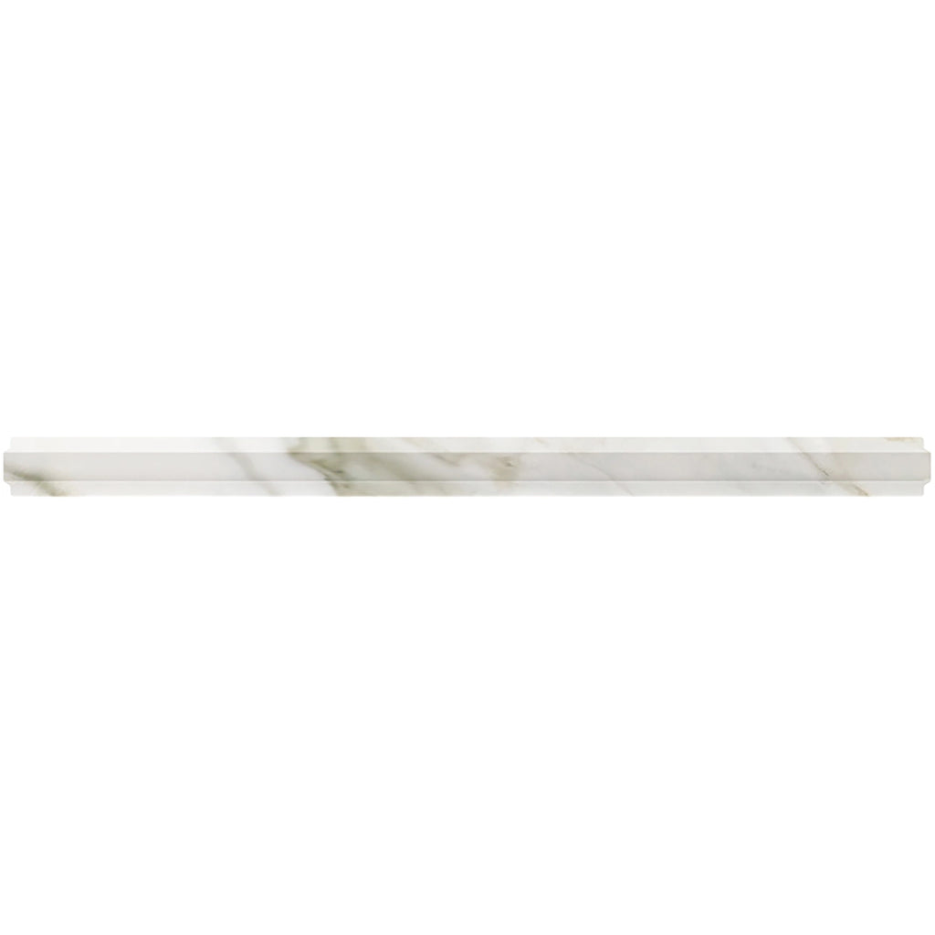 Calacatta Gold Marble Nova Pencil Liner Honed | Tile Club