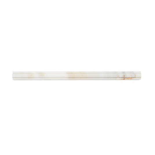Calacatta Gold Marble Nova Pencil Liner Polished | Tile Club
