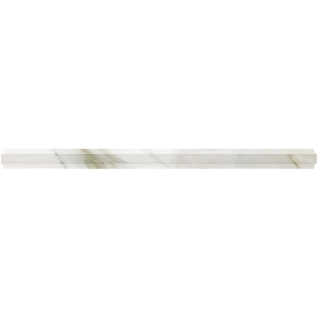 Calacatta Gold Marble Nova Pencil Liner Polished | Tile Club