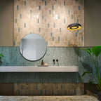 Calta Teal Gloss Porcelain Subway Tile 2x6 | Tile Club