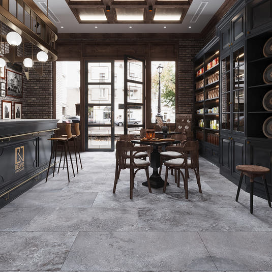 Campbell Dark Gray Rect. 24x48 | Tile Club
