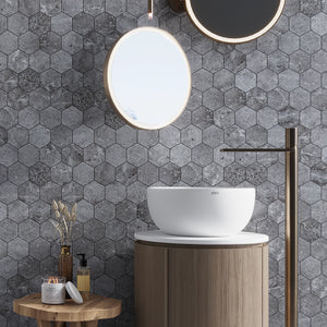 Campbell Dark Gray Hexagon 10x12 | Tile Club