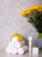 carrara cloud mosaic tile