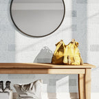 Carrara gray marble wall tile with gator etched pattern