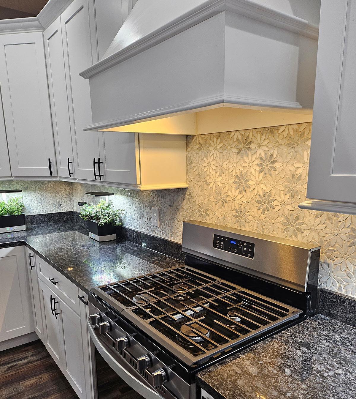 Carrara & Eastern White Bouquette Marble Mosaic Tile | Tile Club