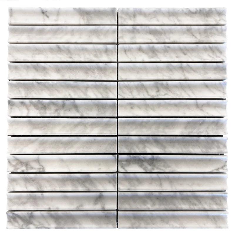 True Carrara Concave Fluted Sample
