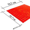 Cayenne Pepper Red Squares Glass Pool Tile | Tile Club