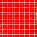 Cayenne Pepper Red Squares Glass Pool Tile Sample