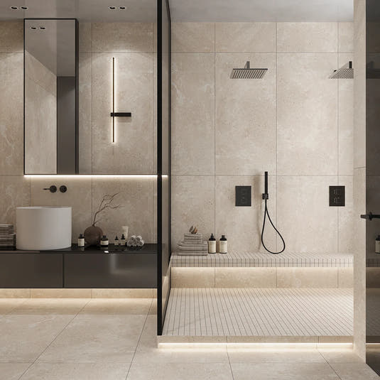 Campbell Beige Mosaic 12x12 | Tile Club
