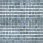Cloud Blue Grey Mixed Squares Glass Pool Tile Sample