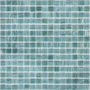 Cloud Blue Grey Mixed Squares Glass Pool Tile