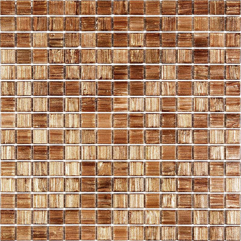 Copper Shimmer Mixed Squares Glass Pool Tile