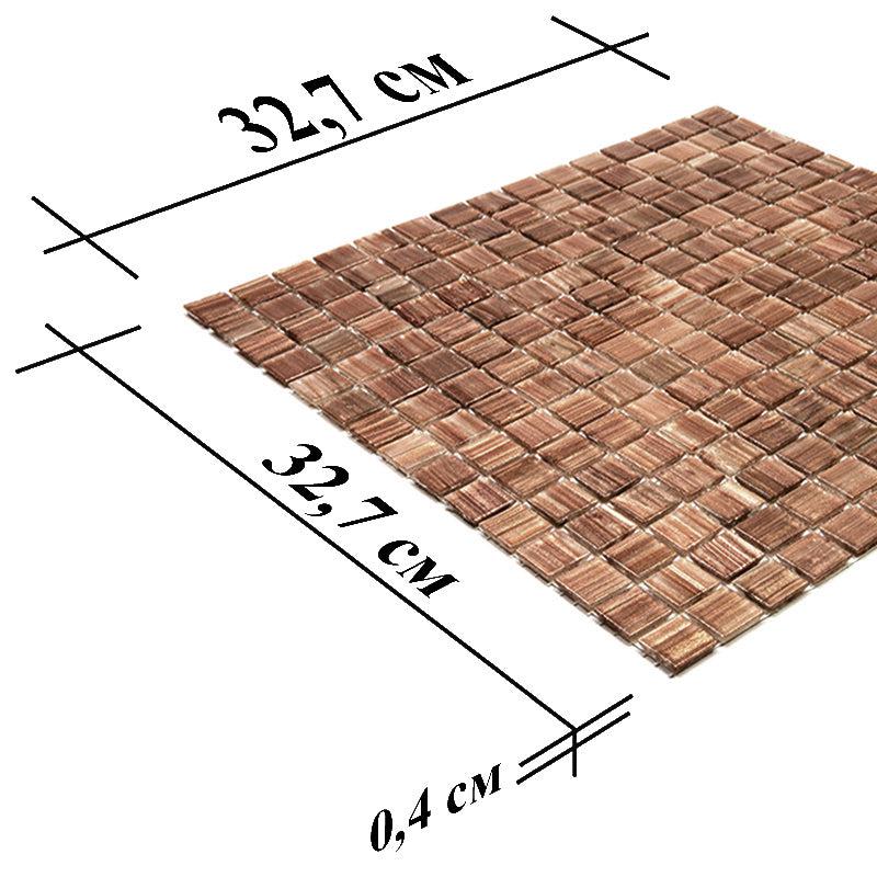 Copper Shimmer Mixed Squares Glass Pool Tile