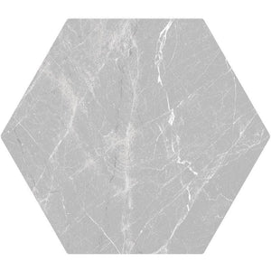Cosmo Silver Porcelain Hexagon Tile