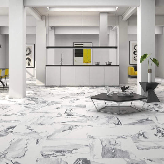 Square Crash Blanco 24x24 Matte | Tile Club