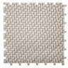 Cream Recycled Glass Basket Weave Mosaic Tile