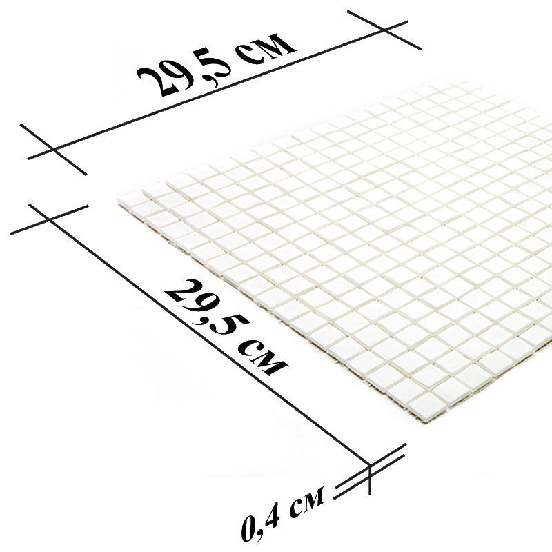 Creamy White Squares Glass Pool Tile | Tile Club